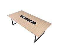 VEVOR Scrivania per Computer da Ufficio per 10 Persone Carico di 68,04 kg Postazione di Lavoro per Conferenza da Seminario Rettangolare con Gambe in Metallo, Ideale per Ufficio Sala Conferenze