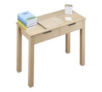 VEVOR Scrivania Piccola con Cassetto, Scrivania per Camera da Letto, Semplice Tavolo da Studio in Legno per Disegnare, Leggere, Tavolo da Lavoro Rettangolare con Ripiano Regolabile per Ufficio, Studio