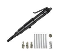 VEVOR Scrostatore ad Aghi Pneumatico, 3400 bpm, Scrostatore ad Aghi Pneumatico Compatto, 3 Velocità, 19 Aghi Temprati, 3 Connettori per Ugelli ad Aria, per Rimozione della Ruggine