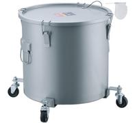 VEVOR Secchio per Grasso di Friggitrice, Contenitore per Smaltimento Olio da 16 Gal, Rivestimento in Acciaio al Carbonio, Contenitore per Il Trasporto dell'Olio Coperchio, Clip di Chiusura, Grigio