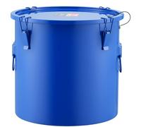 VEVOR Secchio per Grasso per Friggitrice, Contenitore per Smaltimento Olio da 8 Gal Secchio per Olio per Friggitrice in Acciaio al Carbonio con Rivestimento Antiruggine, Clip di Chiusura, Blu