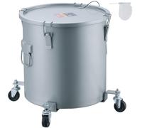 VEVOR Secchio per Grasso per Friggitrice, Contenitore per Smaltimento Olio da 8 Gal, Acciaio al Carbonio, Contenitore per Il Trasporto dell'Olio con Coperchio, Clip di Chiusura, Grigio