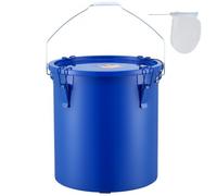 VEVOR Secchio per Grasso per Friggitrice, 6 Gal Secchio per Olio per Friggitrice in Acciaio al Carbonio, con Coperchio, Clip Chiusura, Sacchetto Filtraggio dell'Olio Cucina Caldo, Blu