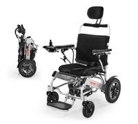 VEVOR Sedia a Rotelle Carrozzina Elettrica Velocità Regolabile, Sedia Capacità di Carico 136 kg Pieghevole Leggera Motorizzata Distanza Autonomia circa 21 km, Adatta a Tutti i Terreni