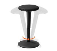 VEVOR Sedia Attiva in Altezza Regolabile 55 a 72 cm Sgabello Flessibile Nero