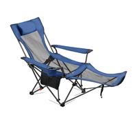 VEVOR Sedia da Campeggio Reclinabile Carico di 149,69 kg Sedia Pieghevole Blu