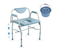 VEVOR sedia da comodino con bracciolo ribaltabile sedile WC 1000 libbre