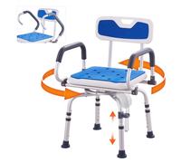 VEVOR Sedia da Doccia Girevole a 360° Sedile da Doccia Regolabile per Docce