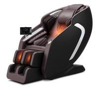 VEVOR Sedia da Massaggio con Pista SL, Poltrona Reclinabile a Gravità Zero per Tutto Corpo, Modalità Allungamento Yoga, Poltrona Massaggiante 4D con Voce AI, Riscaldamento, 36 Airbag, Schermo LCD