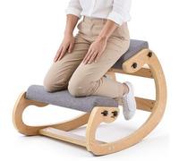 VEVOR Sedia Ergonomica a Ginocchio Altezza Regolabile Carico max 120 kg, Sgabello Ergonomico Inginocchiato Struttura in Legno Sedia per Studio Lavoro Lettura Meditazione Casa Ufficio, Grigio