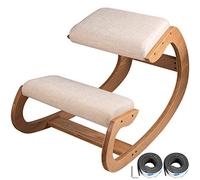 VEVOR Sedia ergonomica inginocchiata in Legno Naturale Laccato Variable Seduta ergonomica Bianco