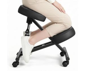VEVOR Sedia Ergonomica Inginocchiata Regolabile Sedia da Ginocchio Ergonomica Altezza Regolabile Sedile da Ginocchio Contro il Dolore Collo Schiena Telaio in Metallo a Forma di X, Carico max 120 kg