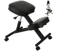 VEVOR Sedia Ergonomica Regolabile per Casa e L'Ufficio con Ruote Sedia Ergonomica Inginocchiato Nero Alleviare Lo Stress
