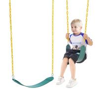 VEVOR Sedile Altalena 2 Pezzi, Catene Lunghezza 168cm Rivestite Moschettoni, Supporta Altalene 136 kg, Sostituzione per Altalena da Esterno, Accessori Altalena per Bambini, Esterno Interno, Verde