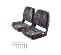 VEVOR Sedia per Barca con Schienale Basso Pieghevole Sedile per Barca da Pesca con Cuscino in Spugna Poliestere PU per Barche Yacht Navi, Sedile 2 Pezzi Colore Mimetico per Barche Pesca