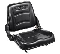 VEVOR Sedile per Carrello Elevatore Trattore Coprisedile Pieghevole per Trattore con Schienale ad Angolo Regolabile Microinterruttore Fessura Estesa 160-340mm Sedile Comodo per Caricatore Escavatore