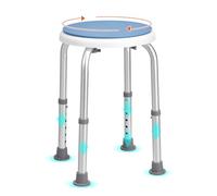 VEVOR Asiento de Ducha Antideslizante Altura Ajustable 405-480 mm Taburete de Ducha Carga 226,8 kg Silla de Ducha de Aluminio y PE Ayuda para Ducha para Personas Mayores, Mujeres Embarazadas, Baño