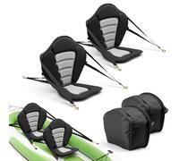 VEVOR Sedile per Kayak di Ricambio con Schienale Spessore Cuscino 12 mm, Sedile per Kayak Paddleboard Barche con Schienale Borsa Portaoggetti per SUP Canoa Attività Sportive Acquatiche, 2 pezzi
