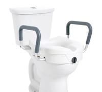 VEVOR Sedile WC Rialzato 435 x 535 x 340 mm Rialzo per WC Universale Altezza Rialzata 127 mm Capacità 158,7 kg per WC Rotondo, Allungato, Larghezza Regolabile, per Anziani, Disabili, Paziente, Incinta