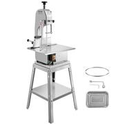 VEVOR Segaossa a Nastro Elettrica Commerciale per Carne 850W, Banco da Lavoro 380x485mm, Macchina per Tagliare Ossa da Terra Taglierina per Carne con Lama per Costolette di Maiale Uso Commerciale