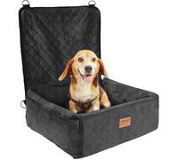 VEVOR Seggiolino Auto per Cani Piccola Media Taglia 18kg, Rialzo per Cani, Tasca Portaoggetti, Guinzaglio di Sicurezza con Clip, Imbottitura in Spugna di Cotone PP, Cuccia per Animali Domestici, Nero