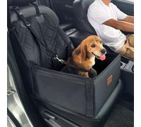 VEVOR Seggiolino Auto per Cani Piccola Taglia 12kg, Rialzo per Cani, con Telaio di Supporto, Guinzaglio di Sicurezza con Clip, Imbottitura in Cotone, Cuccia per Animali Domestici, Nero