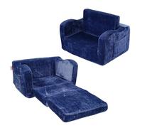 VEVOR Seggiolone per Bambini Pieghevole 2 in 1 in Schiuma Trasformabile Blu