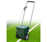 VEVOR Segnalinee a Secco per Campi da Gioco, 2 Ruote, Linee 50-100 mm, Segnalinee Regolabili, con Maniglia di Regolazione in Gomma, Capacità Polvere 11,3 kg, per Baseball Infield, Verde