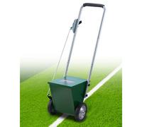 VEVOR Segnalinee a Secco per Campi da Gioco, 2 Ruote, Linee 50-100 mm, Segnalinee Regolabili, con Maniglia di Regolazione in Gomma, Capacità Polvere 11,3 kg, per Baseball Infield, Verde