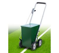 VEVOR Segnalinee a Secco per Campi da Gioco, 4 Ruote, Linee 50-100 mm, Segnalinee Regolabili, con Maniglia di Regolazione in Gomma, Capacità Polvere 22,7 kg, per Baseball Infield, Verde