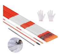 VEVOR Segnavia, 200 Pezzi, Φ6,35 x 1200 mm, Catarifrangenti ad Alta Visibilità per Vialetti con Punte da Trapano in Acciaio da 30 cm, Bastoncini da Neve Riflettenti in Fibra di Vetro per Parcheggi