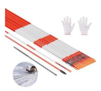 VEVOR Segnavia, 500 Pezzi, Φ6,35 x 1200 mm, Catarifrangenti ad Alta Visibilità per Vialetti con Punte da Trapano in Acciaio da 30 cm, Bastoncini da Neve Riflettenti in Fibra di Vetro per Parcheggi