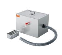 VEVOR Separatore di Grasso Commerciale, Separatore di Grasso da 8 libbre sotto Il lavello in Acciaio Inossidabile, Separatore di Acqua per Olio di acque reflue da 2,8 GPM, per Ristorante