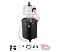 VEVOR Separatore di Polveri Ciclonico con Serbatoio in Metallo da 50 Litri, Aspiratore di Polveri Ciclonico in ABS, con Adattatore da 50 mm, Tubo da 2 m, per Aspirapolvere da Officina Umido/Secco