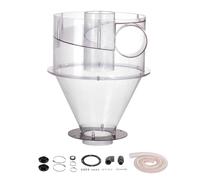 VEVOR Separatore Polveri Ciclonico, Filtro Collettore di Polveri Ciclonico in ABS da 101,6 mm, con Adattatore da 50 mm, Tubo da 2 m, per Aspirapolveri a Umido/Secco, Adatto a Serbatoio 18,9-37,85 L