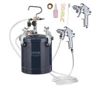 VEVOR Serbatoio a Pressione per Vernice Spray, Vaso ad Aria Con Due Ugelli e Due Pistole, 1,5 mm+4 mm, per Industria, Decorazione Domestica, Architettura