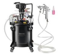 VEVOR Serbatoio a Pressione per Vernice Spruzzo, Serbatoio a Pressione 10 Litri Funzione di Agitazione, Pressione Regolabile 70PSI, Serbatoio a Pressione per Vernice Spray fai da te