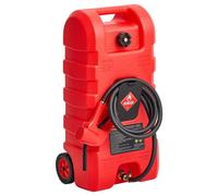 VEVOR Serbatoio di Carburante Portatile 56,78 L Modalità Pompa a Gravità e Manuale, Contenitore per Serbatoio di Carburante con Ruote, Tubo di Mandata 3,04 m e Pompa Manuale, per Motoscafi, Benzina