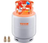 VEVOR Serbatoio di recupero del refrigerante con interruttore a galleggiante - Serbatoio di recupero CA da 30 libbre con adattatore da ¼ a ½, serbatoio di recupero riutilizzabile HVAC con tracce di N₂