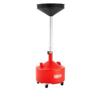 VEVOR Serbatoio di Scarico per Fluidi Industriali, 30 L con Regolabile Imbuto, Ruote, Drenaggio per Trasferimento di Carburante Fluido, per Officine di Riparazione Auto, per Olio Esausto, Rosso