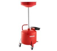 VEVOR Serbatoio di Scarico per Fluidi Industriali, 30 L con Regolabile Imbuto Ruote e Cassetta degli Attrezzi, Drenaggio per Trasferimento di Carburante Fluido, per Officine di Riparazione Auto