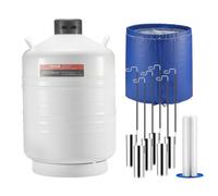 VEVOR Serbatoio per Azoto Liquido 30 L Contenitore per Azoto Liquido Lega di Alluminio, 6 Contenitori, Borsa per Trasporto con Cinghie, Serbatoio Criogenico per L'industria della Bellezza, Scientifico