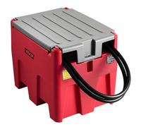 VEVOR Serbatoio per Diesel Portatile Capacità 220 Litri Portata 10,6 GPM, Serbatoio per Carburante con Pompa di Trasferimento Elettrica da 12 V Tubo in Gomma 3,9 m, Rosso