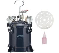 VEVOR Serbatoio Spruzzatore di Vernice Alimentazione a Pressione d'Aria Regolabile tra 0-4,8 bar, Spruzzatore per Verniciatura Valvola Doppia Serbatoio da 10L, Serbatoio a Spruzzo Vernice in Acciaio