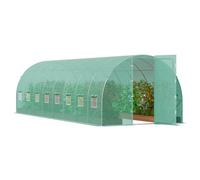 VEVOR Serra per Piante Tunnel Telaio Zincato Copertura PE Verde 835x290x225 cm