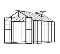 VEVOR Serra in policarbonato, 236 x 346 x 207 cm, casa per piante con 2 finestre di ventilazione, serra in stile gazebo con porta battente, set walk-in alluminio per giardino esterno