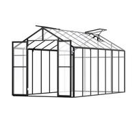 VEVOR Serra in Policarbonato 236 x 402,5 x 207 cm, Serra per Esterni con 2 Finestre di Ventilazione, Serra in Stile Padiglione con Porta a Battente, Kit Serra in Alluminio per Esterni, Giardino