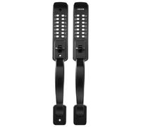 VEVOR Serratura Meccanica a Combinazione per Porte con Tastiera Bifacciale Codice da 4-7 Cifre con Manico, Serratura Senza Chiave a Combinazione Porte d'Ingresso, Giardino, Cancello, Nero