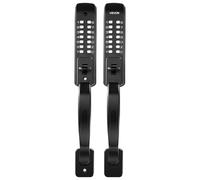 VEVOR Serratura Meccanica a Combinazione per Porte con Tastiera Bifacciale Codice da 4-7 Cifre con Manico, Serratura Senza Chiave a Combinazione Porte d'Ingresso, Giardino, Cancello, Nero