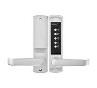 VEVOR Serratura Meccanica a Combinazione per Porte con Tastiera Monofacciale Codice da 5 Cifre con Maniglia, Serratura Senza Chiave a Combinazione Porte d'Ingresso, Giardino, Colore Argento